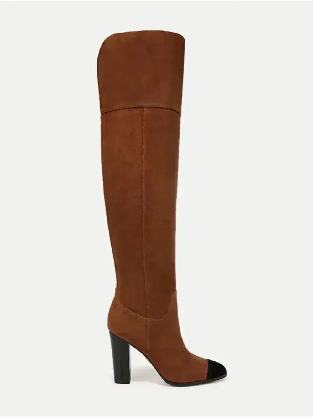 Veronica Beard Conrad Two Tone Black And Brown Conrad Over The Knee Boots Size 7
